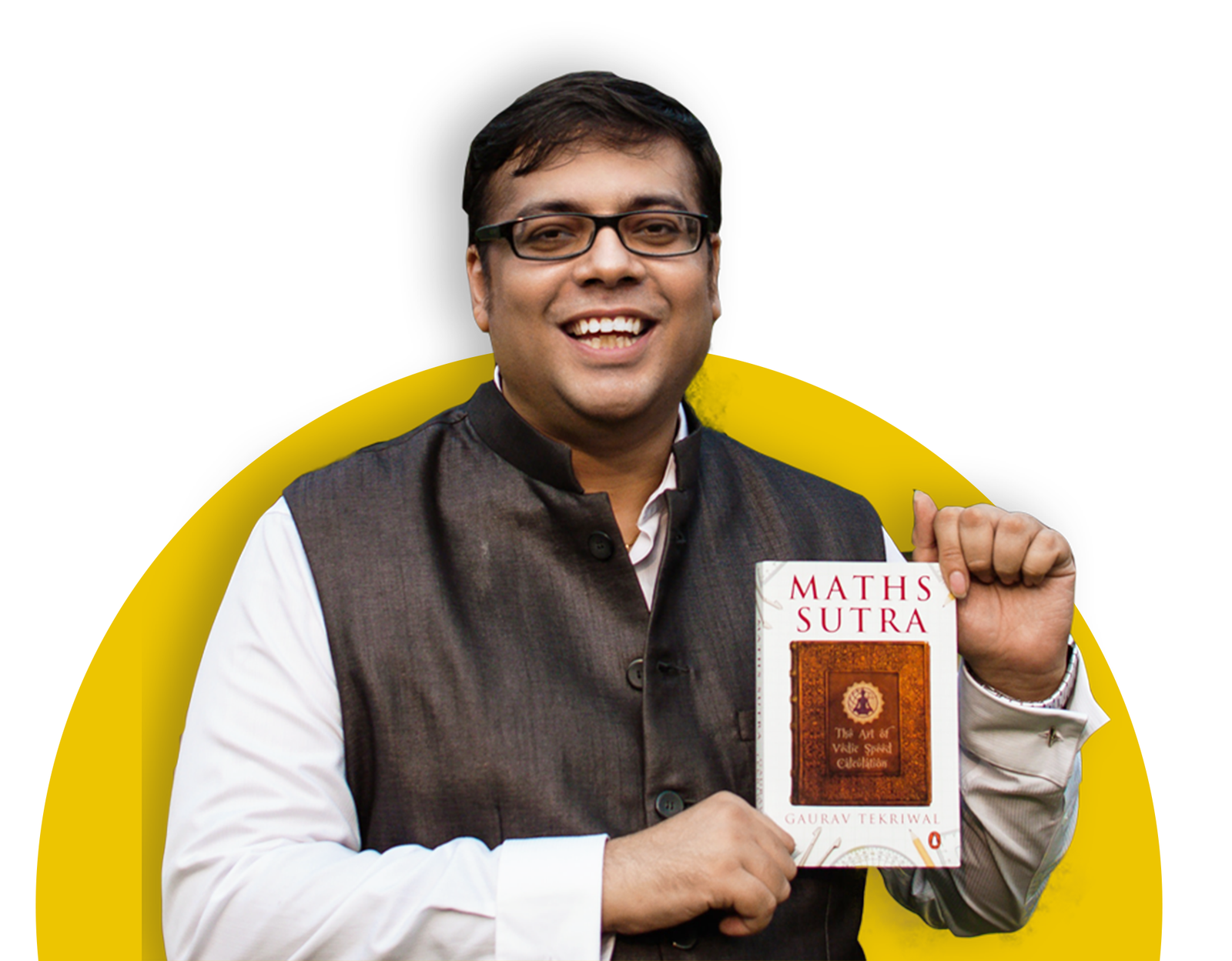 Gaurav Tekriwal holding Maths Sutra